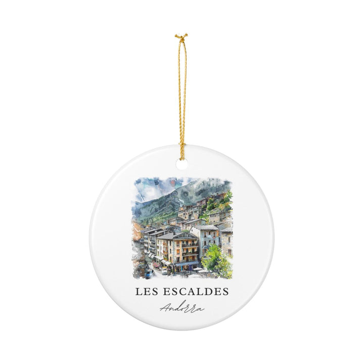 Les Escaldes Andorra Ornament: Unique Les Escaldes Souvenir, Les Escaldes Andorra Xmas Decor, and Authentic Les Escaldes Gift