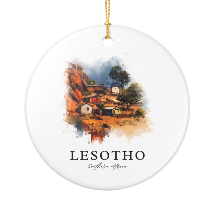 Lesotho Africa Ornament: Unique Lesotho Souvenir, Lesotho Africa Xmas Decor, and Authentic Lesotho Gift