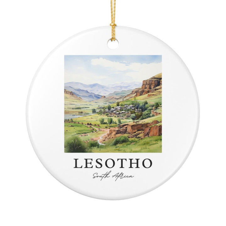 Lesotho South Africa Ornament: Unique Lesotho Souvenir, Lesotho South Africa Xmas Decor, and Authentic Lesotho Gift