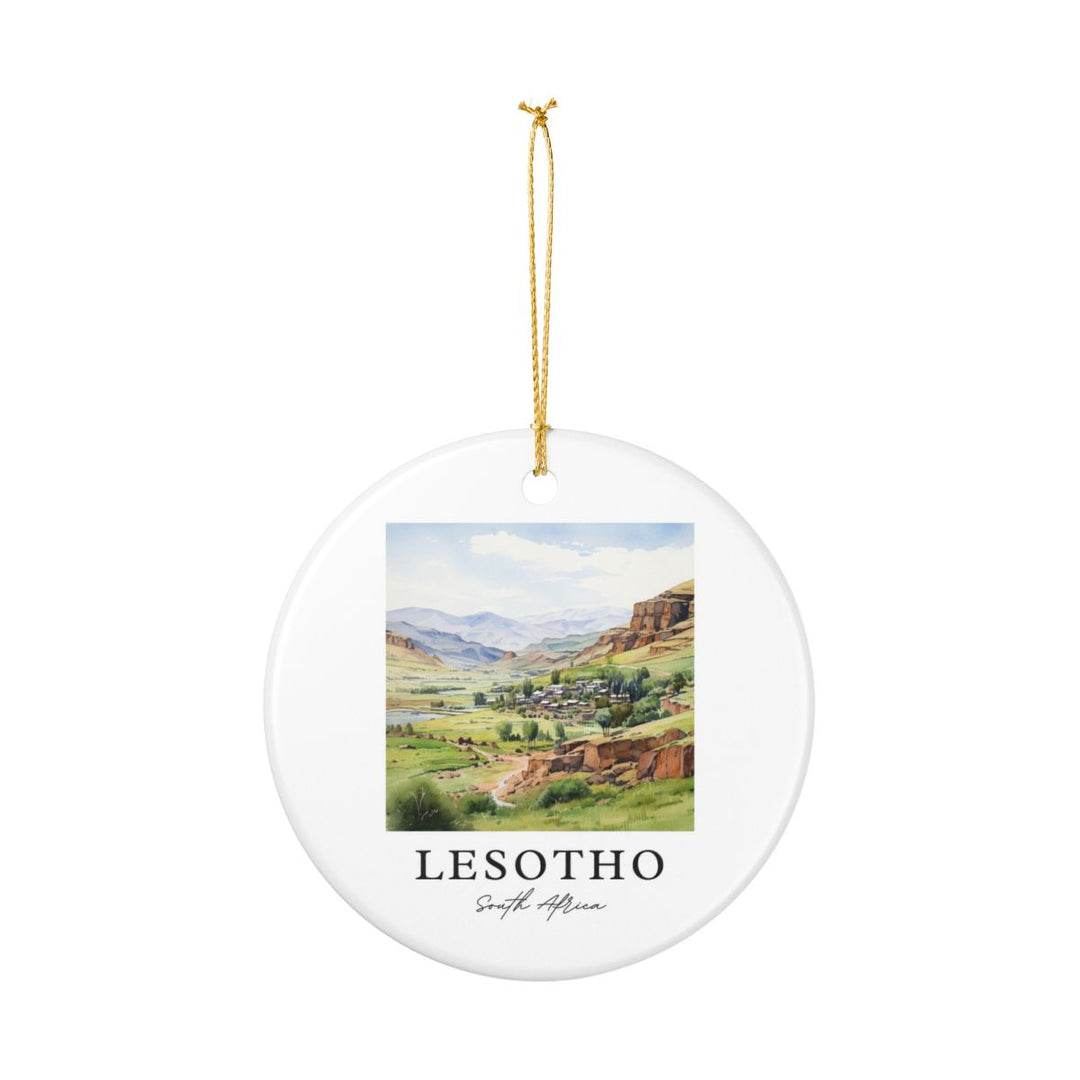 Lesotho South Africa Ornament: Unique Lesotho Souvenir, Lesotho South Africa Xmas Decor, and Authentic Lesotho Gift