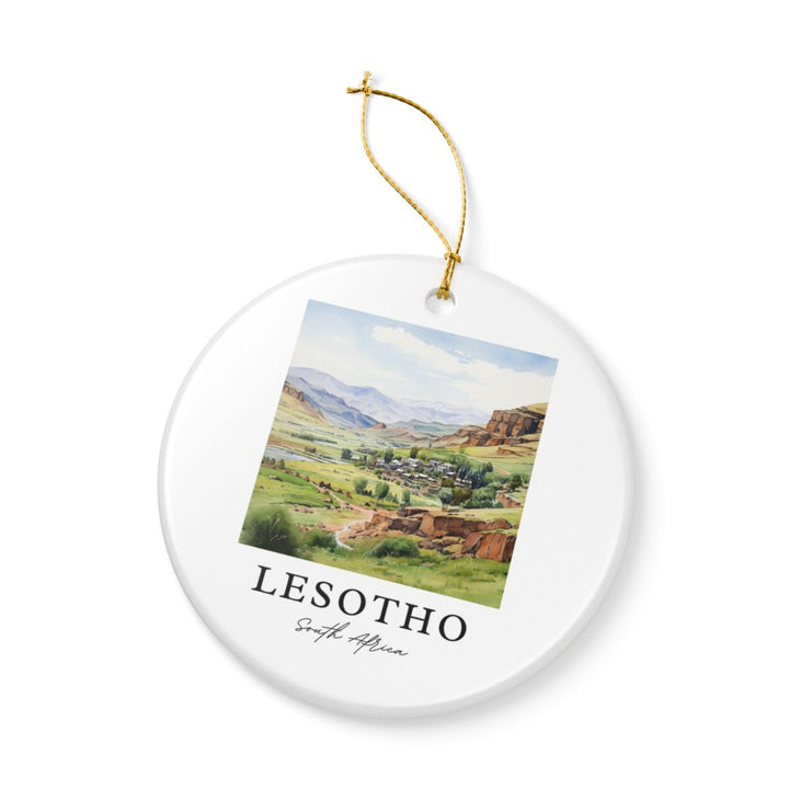 Lesotho South Africa Ornament: Unique Lesotho Souvenir, Lesotho South Africa Xmas Decor, and Authentic Lesotho Gift