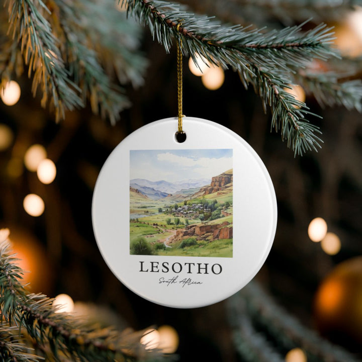 Lesotho South Africa Ornament: Unique Lesotho Souvenir, Lesotho South Africa Xmas Decor, and Authentic Lesotho Gift