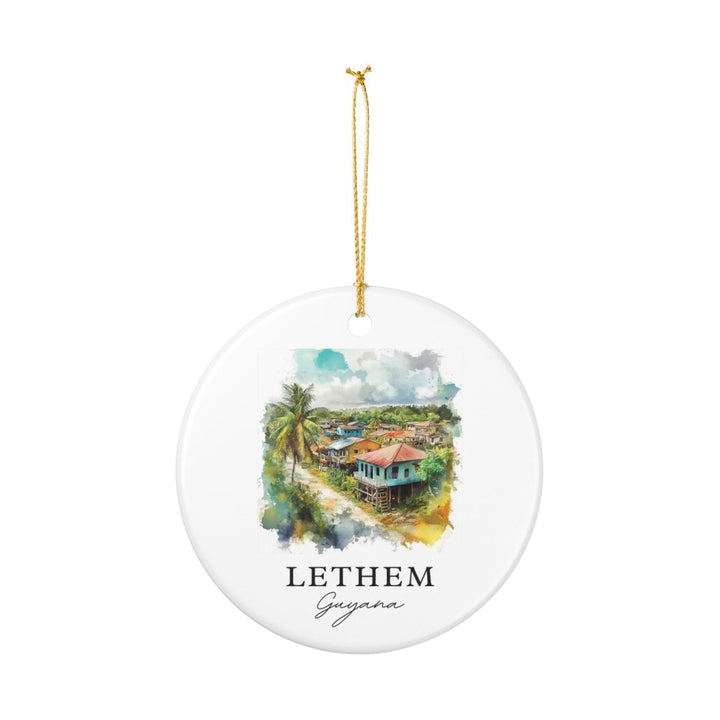 Lethem Guyana Ornament: Unique Lethem Guyana Souvenir, Lethem Guyana Xmas Decor, and Authentic Lethem Guyana Gift
