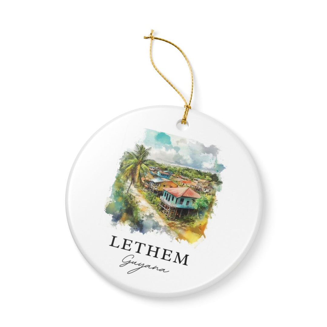 Lethem Guyana Ornament: Unique Lethem Guyana Souvenir, Lethem Guyana Xmas Decor, and Authentic Lethem Guyana Gift