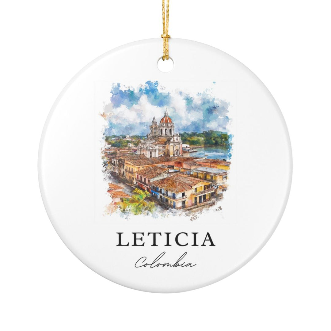 Leticia Colombia Ornament: Unique Leticia Souvenir, Leticia Colombia Xmas Decor, and Authentic Leticia Gift