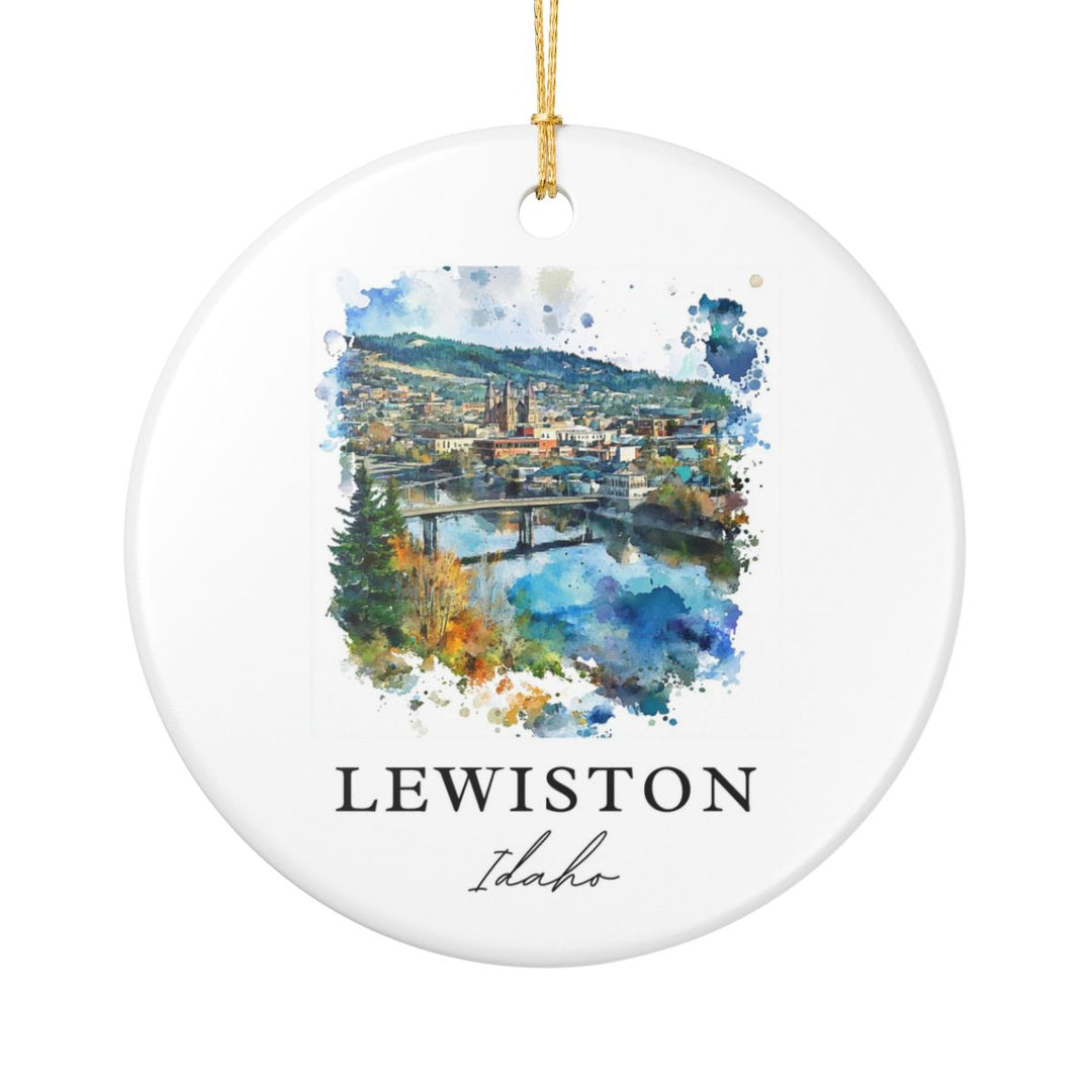 Lewiston Idaho Ornament: Unique Lewiston Idaho Souvenir, Lewiston Idaho Xmas Decor, and Authentic Lewiston Idaho Gift