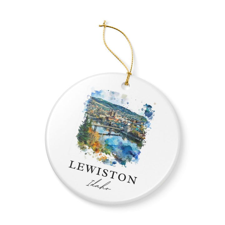Lewiston Idaho Ornament: Unique Lewiston Idaho Souvenir, Lewiston Idaho Xmas Decor, and Authentic Lewiston Idaho Gift