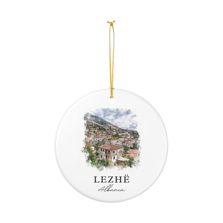 Lezhë Albania Ornament: Unique Lezhë Souvenir, Lezhë Albania Xmas Decor, and Authentic Lezhë Gift