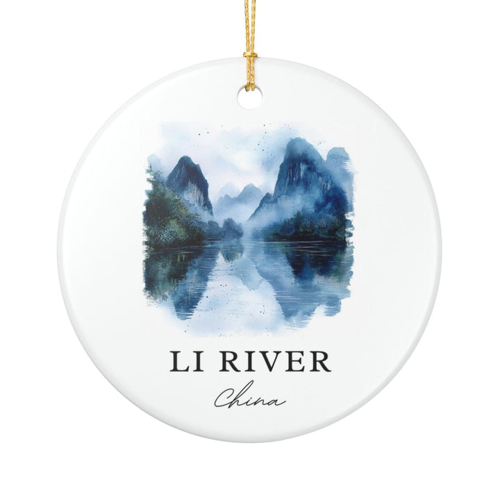 Li River China Ornament: Unique Li River Souvenir, Li River China Xmas Decor, and Authentic Li River Gift