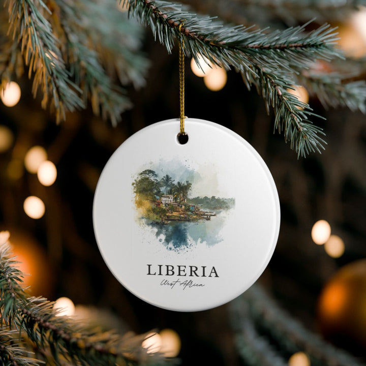 Liberia Ornament: Unique Liberia Souvenir, Liberia Xmas Decor, and Authentic Liberia Gift