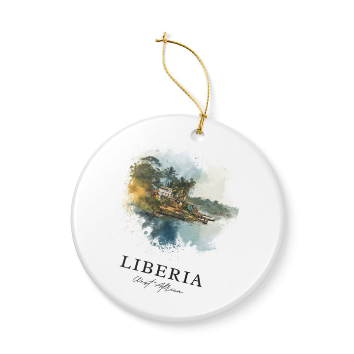 Liberia Ornament: Unique Liberia Souvenir, Liberia Xmas Decor, and Authentic Liberia Gift