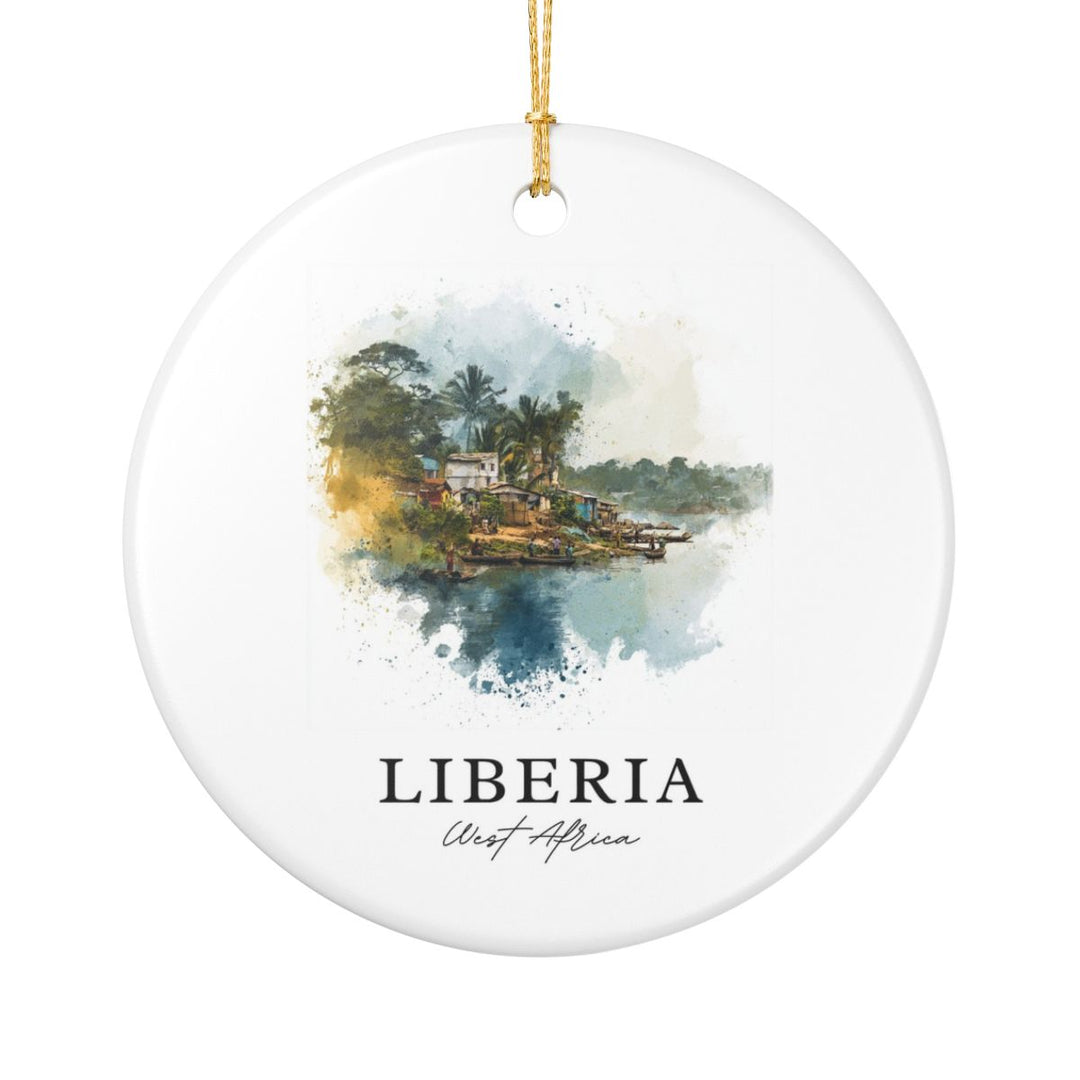 Liberia Ornament: Unique Liberia Souvenir, Liberia Xmas Decor, and Authentic Liberia Gift
