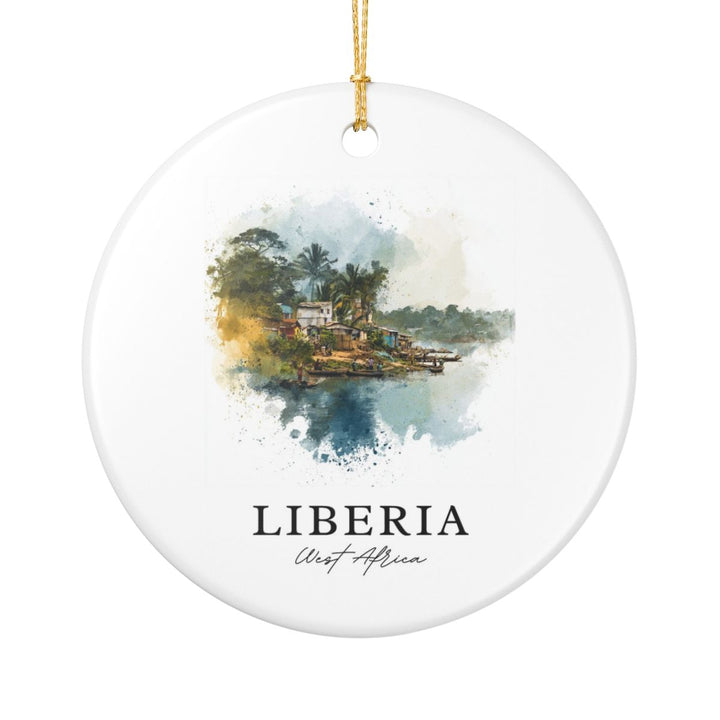 Liberia Ornament: Unique Liberia Souvenir, Liberia Xmas Decor, and Authentic Liberia Gift