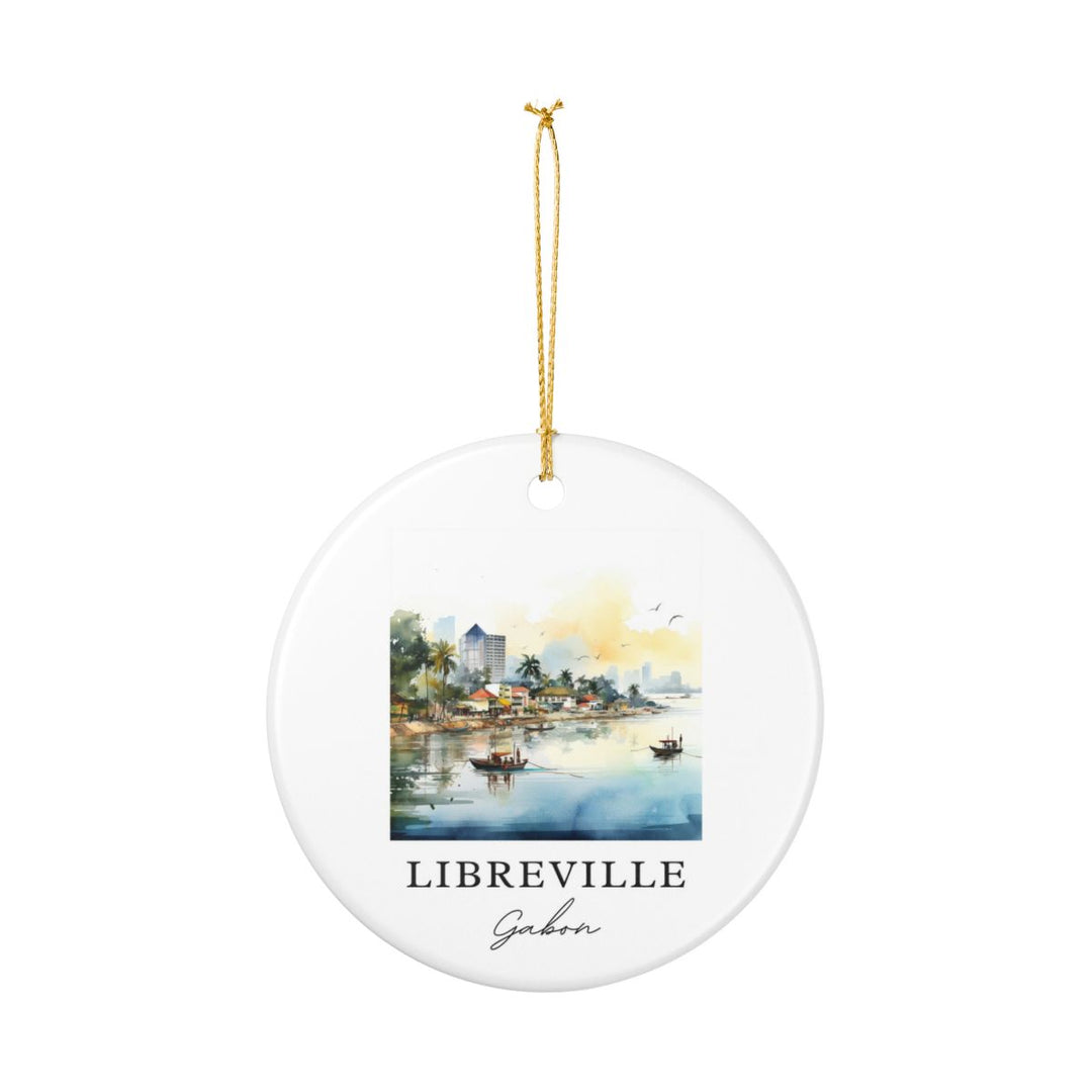 Libreville Gabon Ornament: Unique Libreville Gabon Souvenir, Libreville Gabon Xmas Decor, and Authentic Libreville Gabon Gift