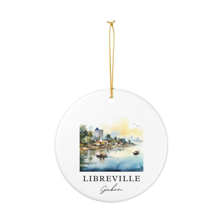 Libreville Gabon Ornament: Unique Libreville Gabon Souvenir, Libreville Gabon Xmas Decor, and Authentic Libreville Gabon Gift