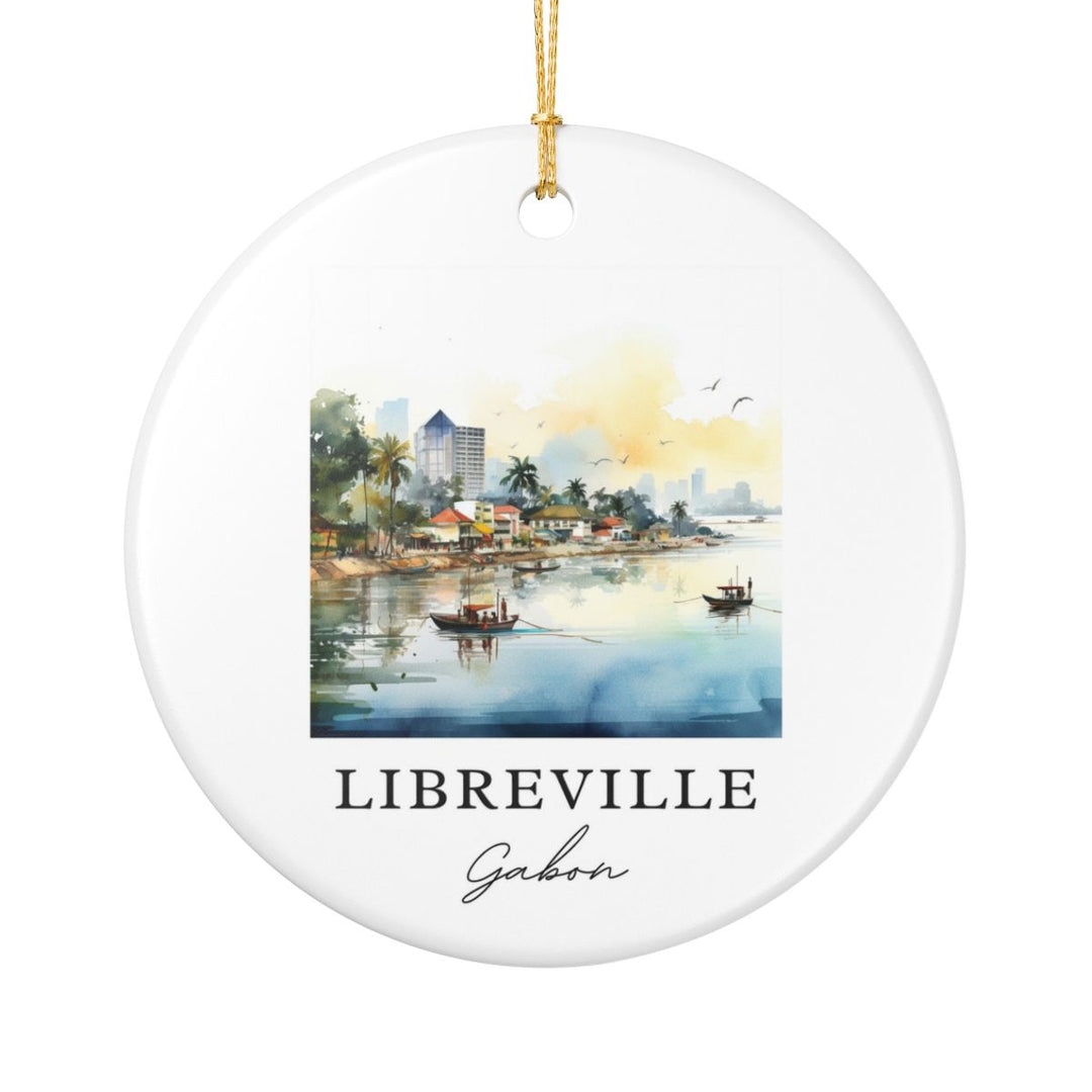 Libreville Gabon Ornament: Unique Libreville Gabon Souvenir, Libreville Gabon Xmas Decor, and Authentic Libreville Gabon Gift