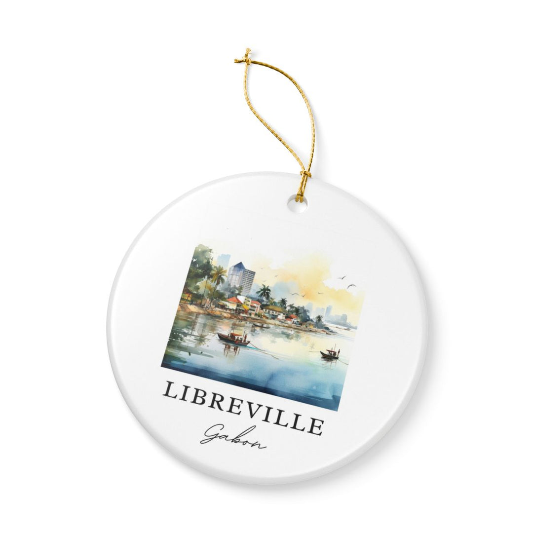 Libreville Gabon Ornament: Unique Libreville Gabon Souvenir, Libreville Gabon Xmas Decor, and Authentic Libreville Gabon Gift