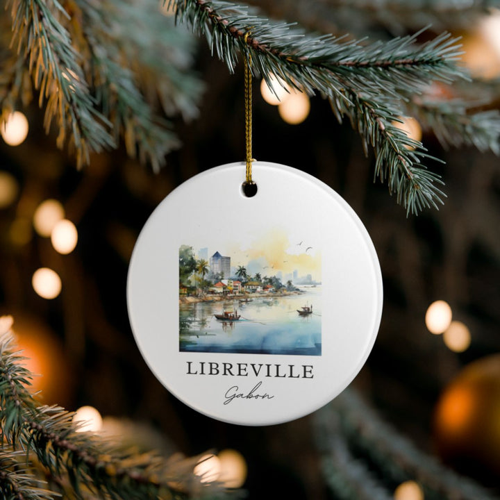 Libreville Gabon Ornament: Unique Libreville Gabon Souvenir, Libreville Gabon Xmas Decor, and Authentic Libreville Gabon Gift
