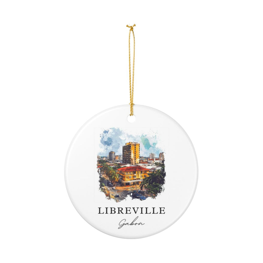 Libreville Gabon Ornament: Unique Libreville Gabon Souvenir, Libreville Gabon Xmas Decor, and Authentic Libreville Gabon Gift