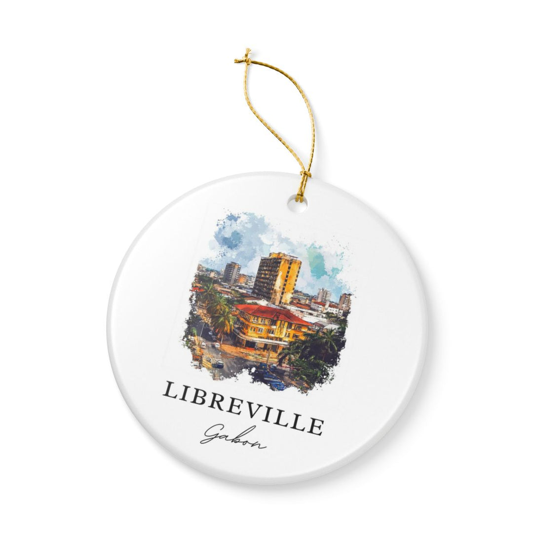 Libreville Gabon Ornament: Unique Libreville Gabon Souvenir, Libreville Gabon Xmas Decor, and Authentic Libreville Gabon Gift