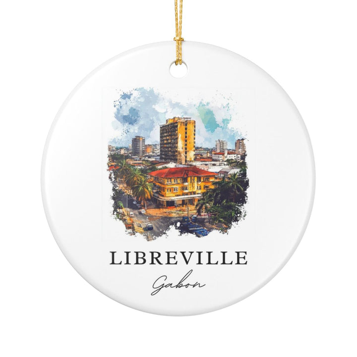 Libreville Gabon Ornament: Unique Libreville Gabon Souvenir, Libreville Gabon Xmas Decor, and Authentic Libreville Gabon Gift