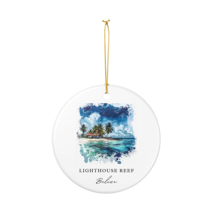 Lighthouse Reef Belize Ornament: Unique Lighthouse Reef Belize Souvenir, Lighthouse Reef Belize Xmas Decor, and Authentic Lighthouse Reef Belize Gift
