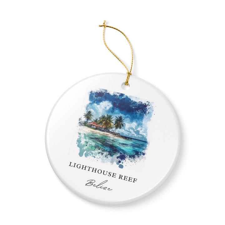 Lighthouse Reef Belize Ornament: Unique Lighthouse Reef Belize Souvenir, Lighthouse Reef Belize Xmas Decor, and Authentic Lighthouse Reef Belize Gift