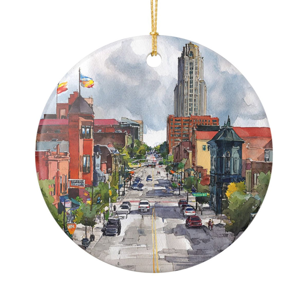 Lincoln Nebraska USA Ornament: Unique Lincoln Souvenir, Lincoln Nebraska Xmas Decor, and Authentic Lincoln Gift