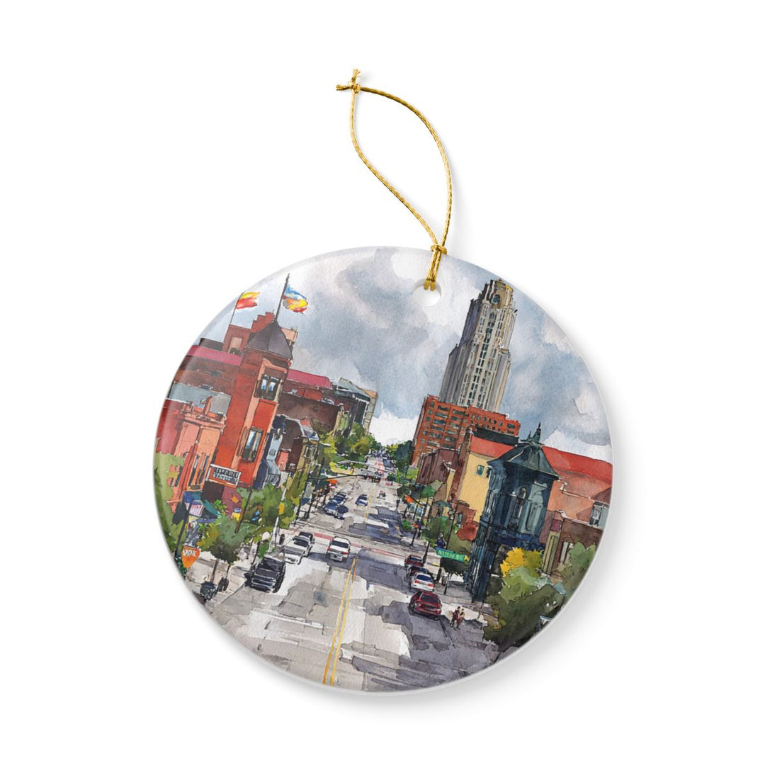 Lincoln Nebraska USA Ornament: Unique Lincoln Souvenir, Lincoln Nebraska Xmas Decor, and Authentic Lincoln Gift