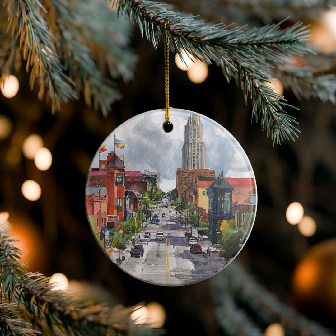 Lincoln Nebraska USA Ornament: Unique Lincoln Souvenir, Lincoln Nebraska Xmas Decor, and Authentic Lincoln Gift