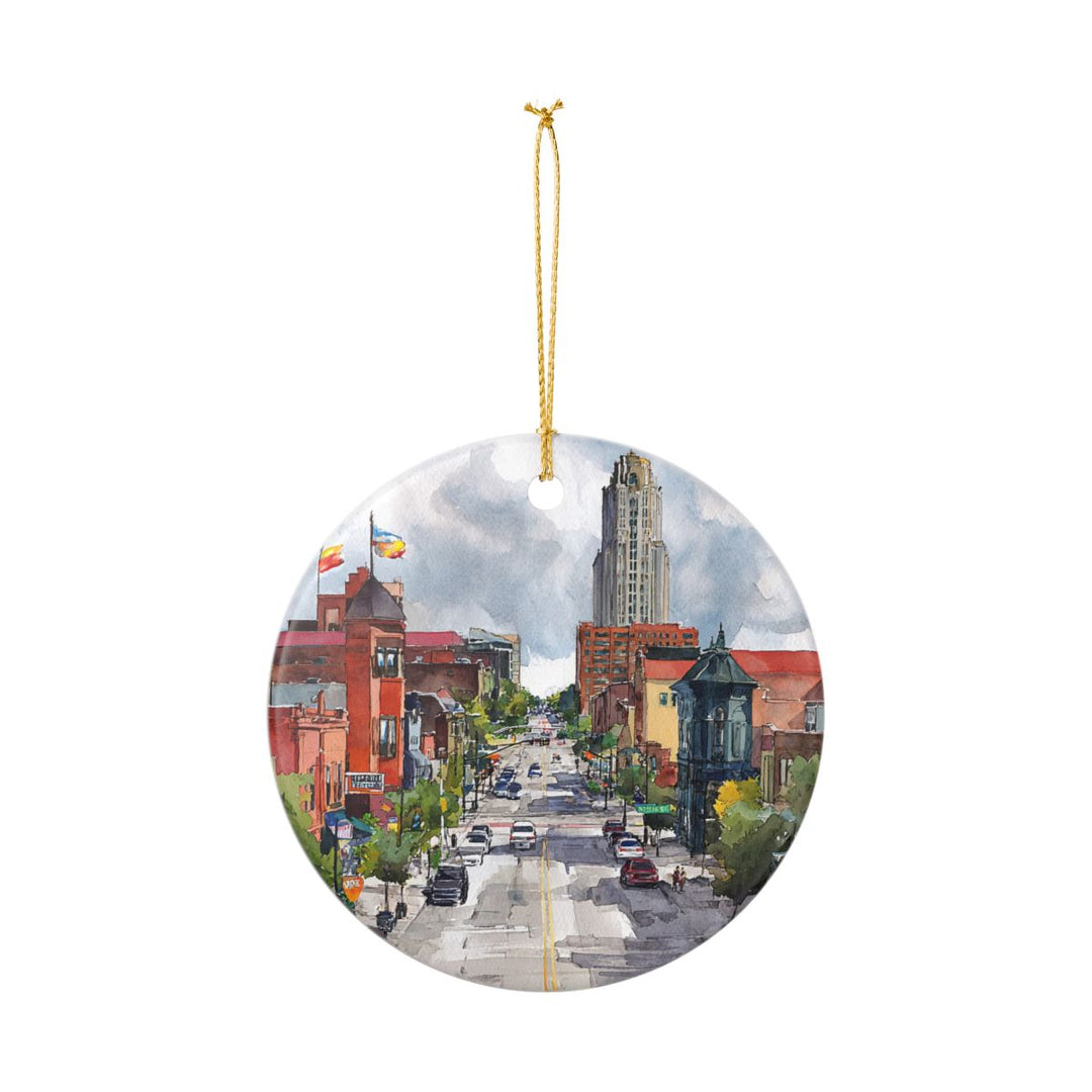 Lincoln Nebraska USA Ornament: Unique Lincoln Souvenir, Lincoln Nebraska Xmas Decor, and Authentic Lincoln Gift