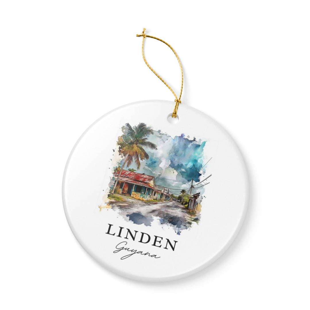 Linden Guyana Ornament: Unique Linden Guyana Souvenir, Linden Guyana Xmas Decor, and Authentic Linden Guyana Gift