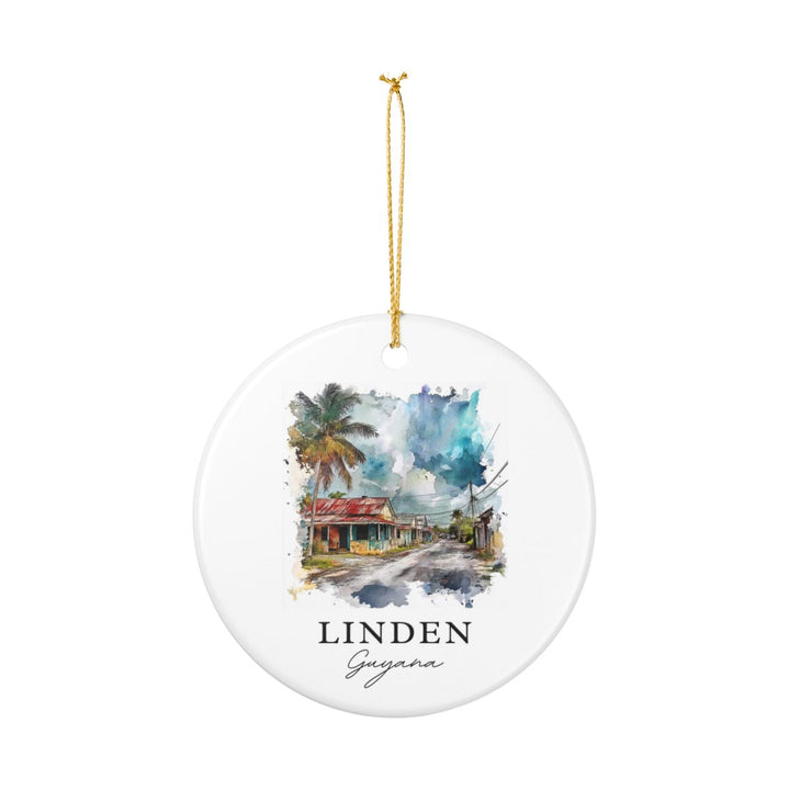 Linden Guyana Ornament: Unique Linden Guyana Souvenir, Linden Guyana Xmas Decor, and Authentic Linden Guyana Gift