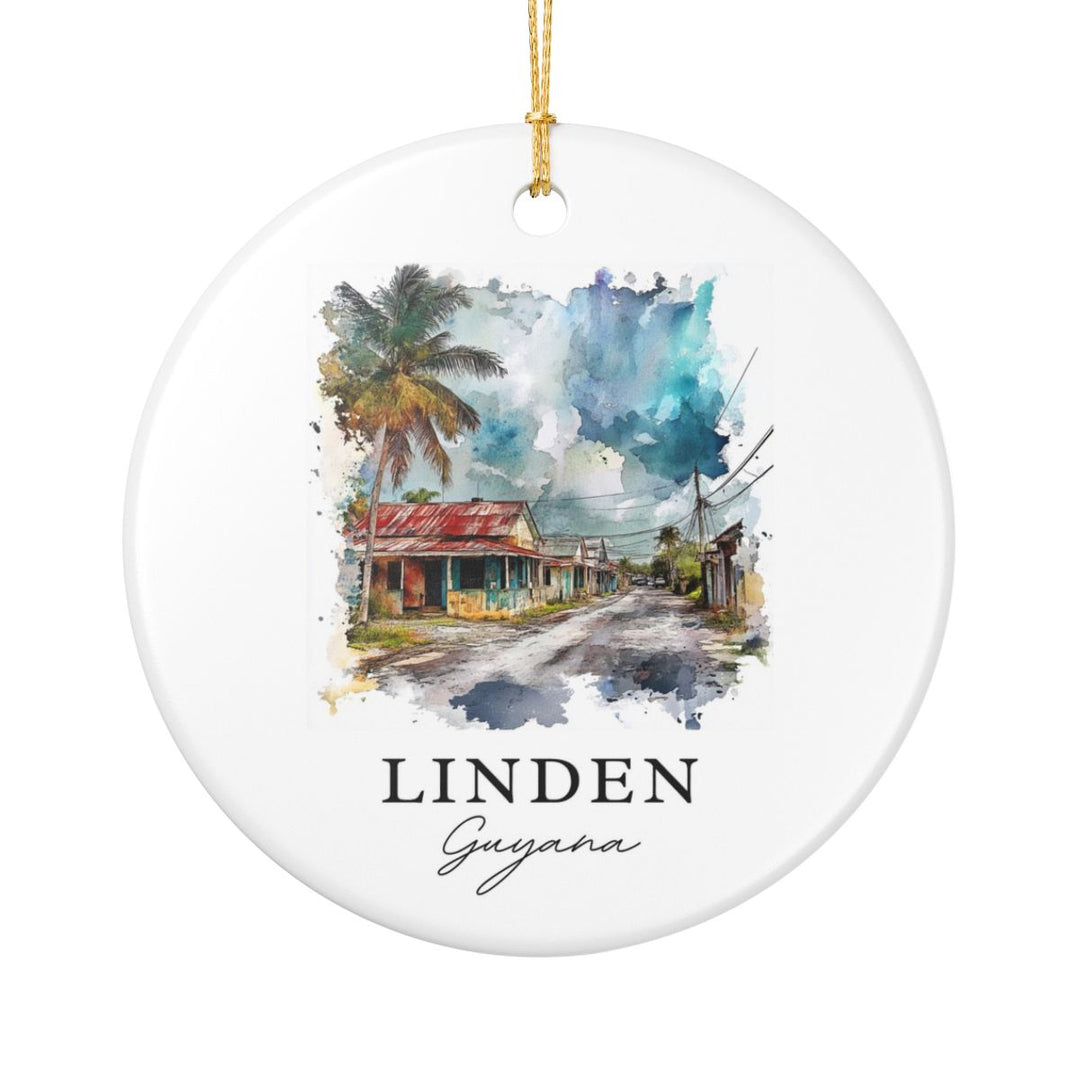 Linden Guyana Ornament: Unique Linden Guyana Souvenir, Linden Guyana Xmas Decor, and Authentic Linden Guyana Gift