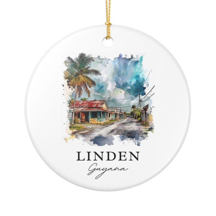 Linden Guyana Ornament: Unique Linden Guyana Souvenir, Linden Guyana Xmas Decor, and Authentic Linden Guyana Gift