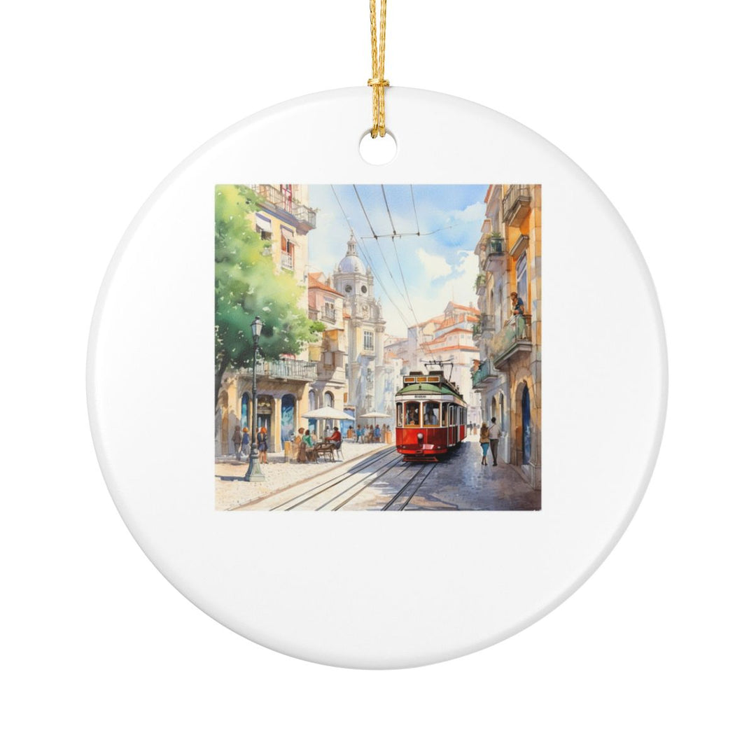 Lisbon Portugal Ornament: Unique Lisbon Souvenir, Lisbon Portugal Xmas Decor, and Authentic Lisbon Gift