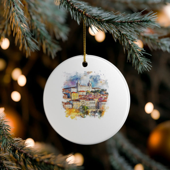 Lisbon Portugal Ornament: Unique Lisbon Souvenir, Lisbon Portugal Xmas Decor, and Authentic Lisbon Gift