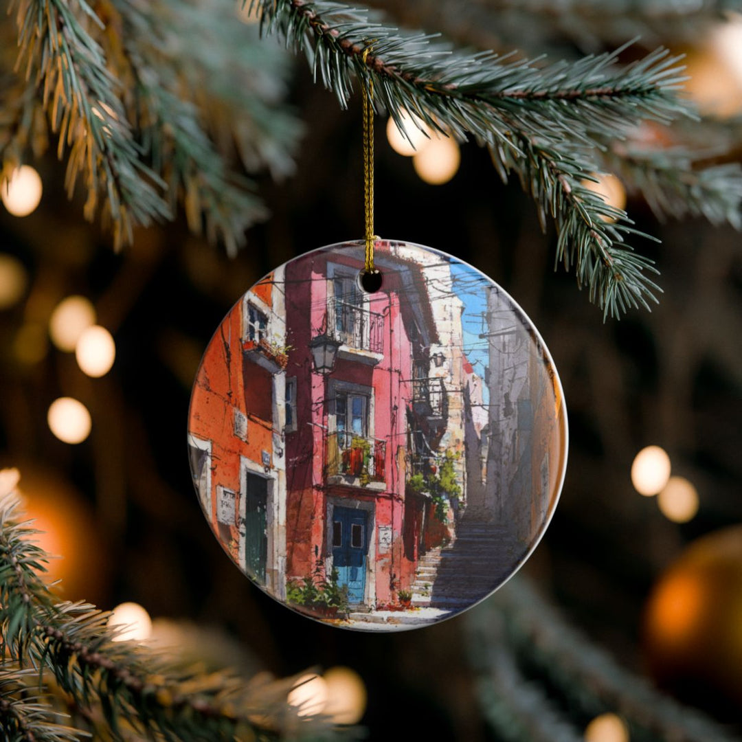 Lisbon Portugal Ornament: Unique Lisbon Souvenir, Lisbon Portugal Xmas Decor, and Authentic Lisbon Gift