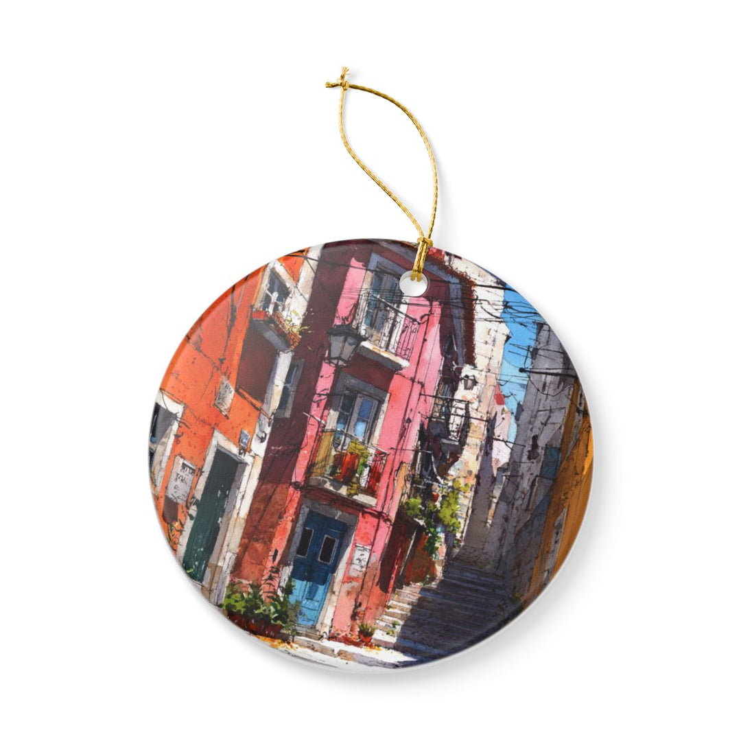 Lisbon Portugal Ornament: Unique Lisbon Souvenir, Lisbon Portugal Xmas Decor, and Authentic Lisbon Gift