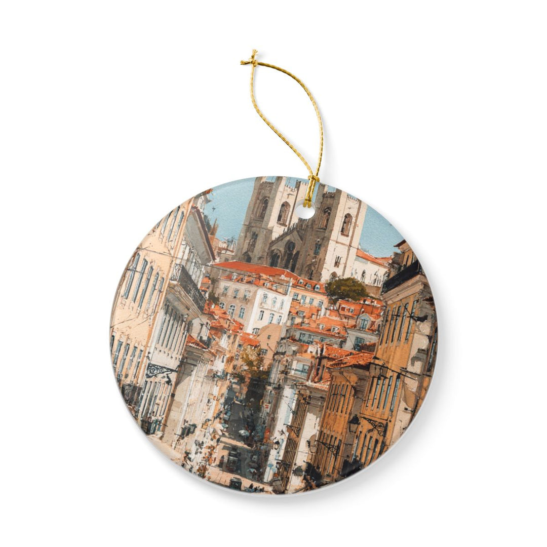 Lisbon Portugal Ornament: Unique Lisbon Souvenir, Lisbon Portugal Xmas Decor, and Authentic Lisbon Gift