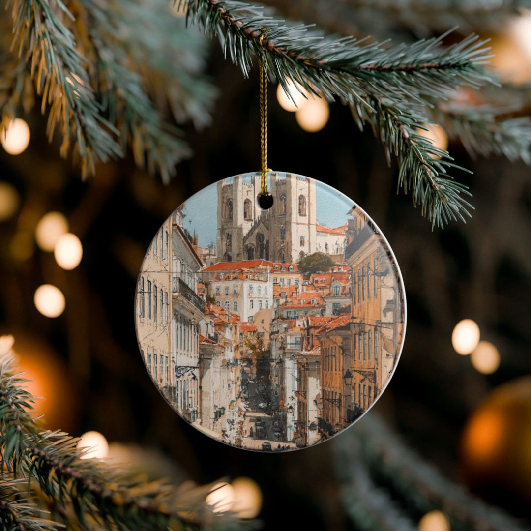 Lisbon Portugal Ornament: Unique Lisbon Souvenir, Lisbon Portugal Xmas Decor, and Authentic Lisbon Gift
