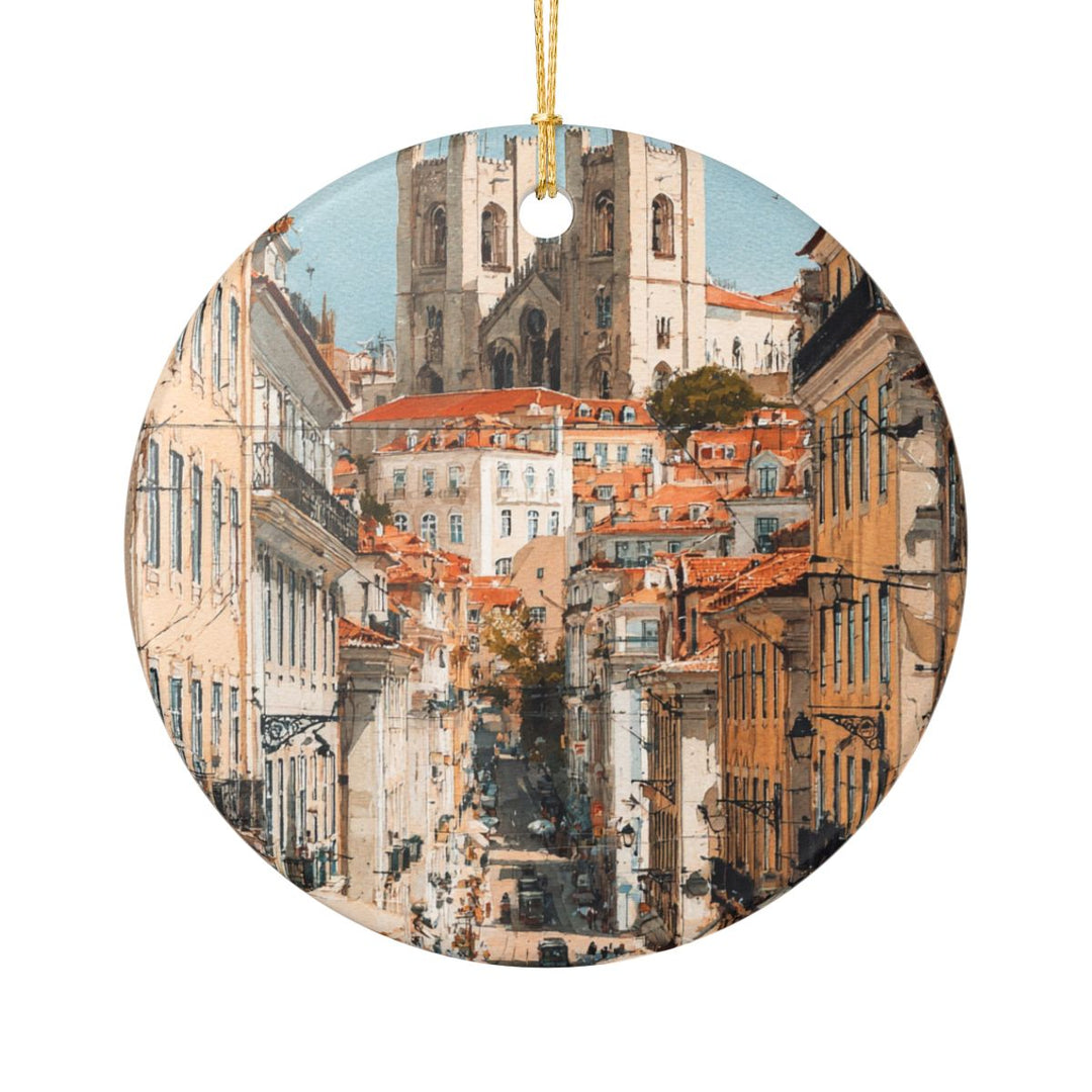Lisbon Portugal Ornament: Unique Lisbon Souvenir, Lisbon Portugal Xmas Decor, and Authentic Lisbon Gift