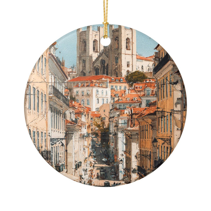 Lisbon Portugal Ornament: Unique Lisbon Souvenir, Lisbon Portugal Xmas Decor, and Authentic Lisbon Gift