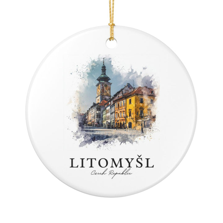 Litomysl Czech Republic Ornament: Unique Litomysl Souvenir, Litomysl Czech Republic Xmas Decor, and Authentic Litomysl Gift