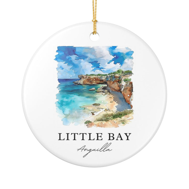 Little Bay Anguilla Ornament: Unique Little Bay Anguilla Souvenir, Little Bay Anguilla Xmas Decor, and Authentic Little Bay Anguilla Gift