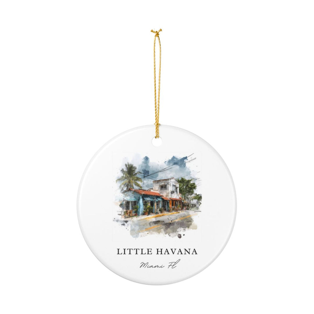 Little Havana Miami FL Ornament: Unique Little Havana Miami Souvenir, Little Havana Miami Florida Xmas Decor, and Authentic Little Havana Miami Gift