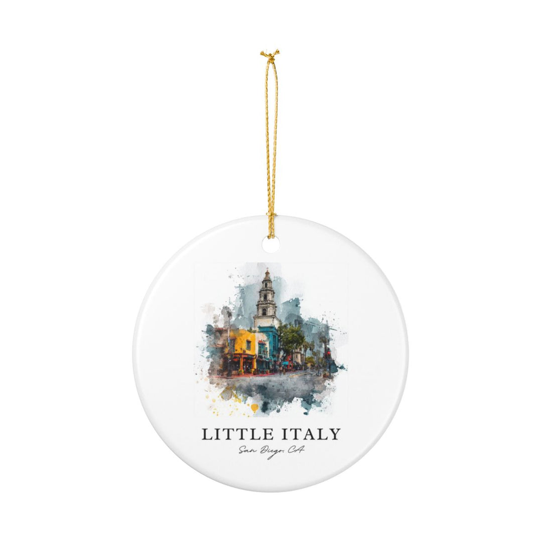 Little Italy San Diego Ornament: Unique Little Italy San Diego Souvenir, Little Italy San Diego Xmas Decor, and Authentic Little Italy San Diego Gift