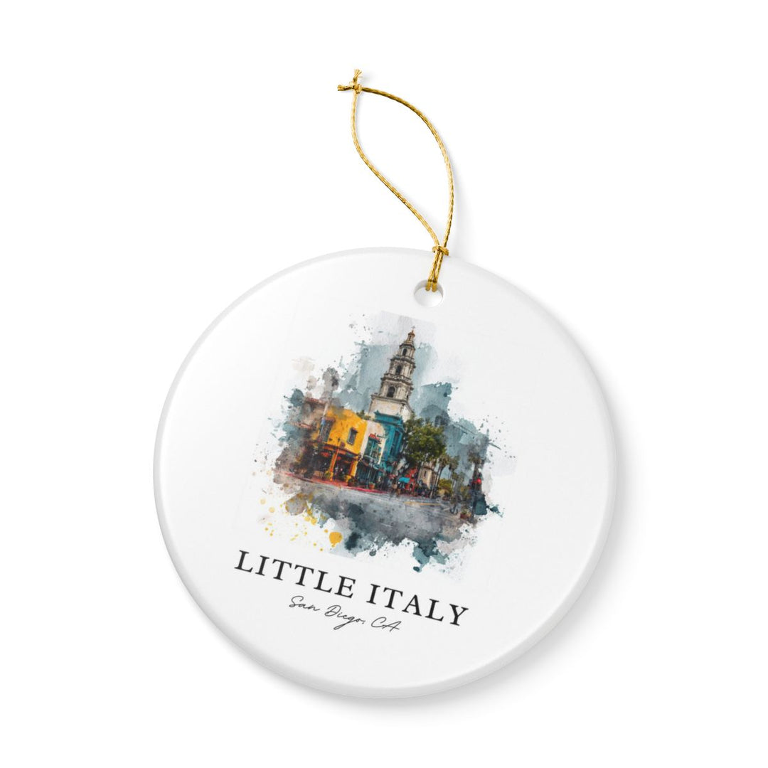 Little Italy San Diego Ornament: Unique Little Italy San Diego Souvenir, Little Italy San Diego Xmas Decor, and Authentic Little Italy San Diego Gift