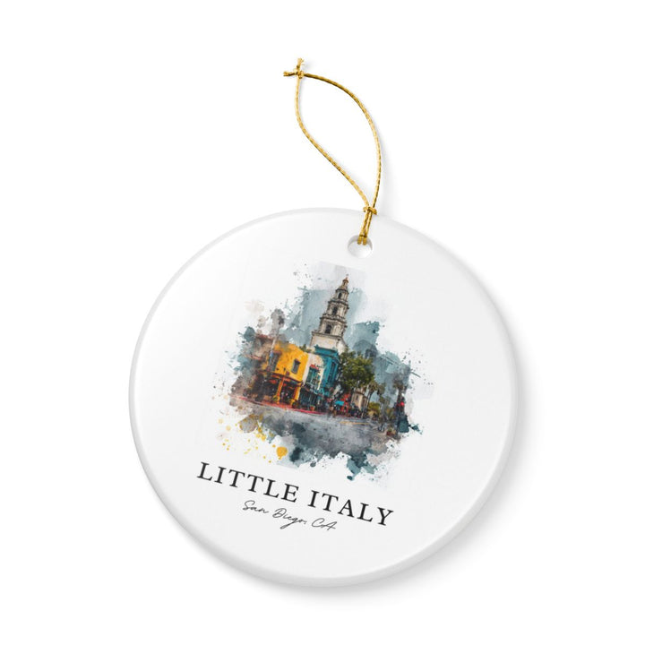 Little Italy San Diego Ornament: Unique Little Italy San Diego Souvenir, Little Italy San Diego Xmas Decor, and Authentic Little Italy San Diego Gift