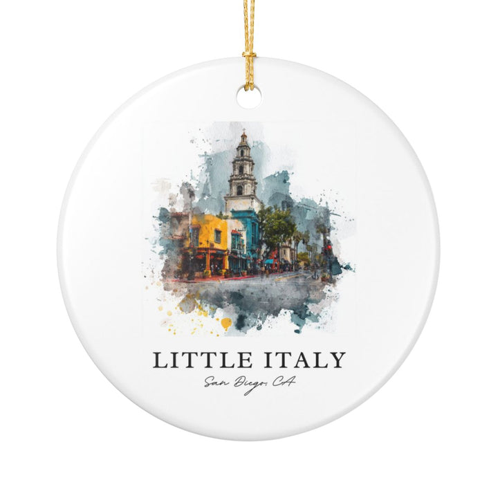 Little Italy San Diego Ornament: Unique Little Italy San Diego Souvenir, Little Italy San Diego Xmas Decor, and Authentic Little Italy San Diego Gift